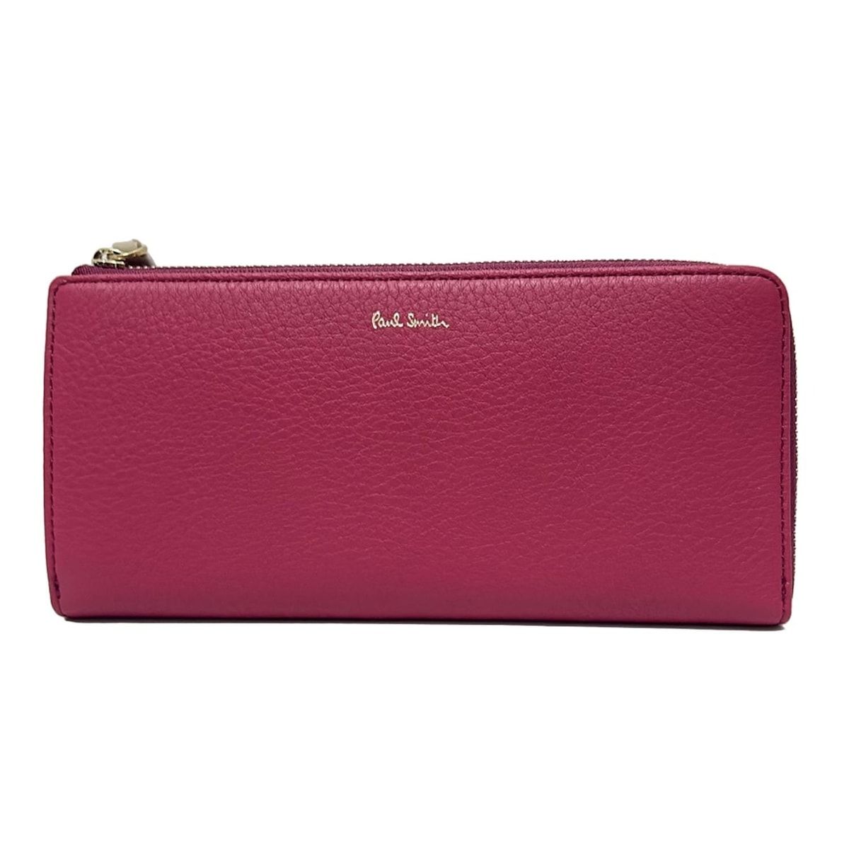 PaulSmith ポールスミス 長財布 - PWU 915 ワイン ピンク L字ファスナー レザー