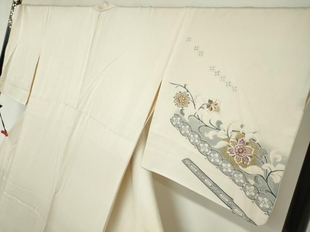 平和屋着物○京の名門 じゅらく謹製 帝王紫 訪問着 駒刺繍 更紗花唐草