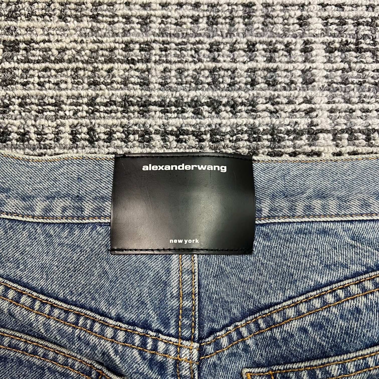 ALEXANDER WANG アレキサンダーワン レイヤードデザイン デニムパンツ ジーンズ レディース インディゴ 4DC1234357 Alexander Wang Layered Jeans レイヤードデザインデニムパンツ