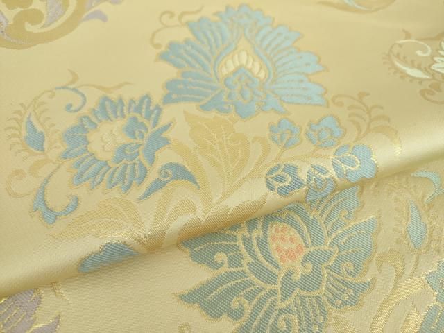  平和屋着物●伝統工芸士 小笹宏風 六通柄袋帯 金色繭 草木染 飛天 金糸 正絹 ps 袋帯 帯