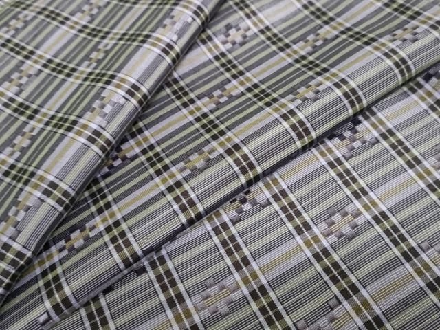 平和屋着物○小紋 花織 幾何学間道 洗える着物 DABB0393ud - メルカリ