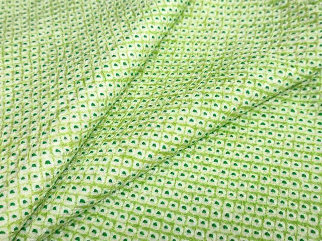 平和屋着物●大変加工の良い総絞り小紋 正絹 ud