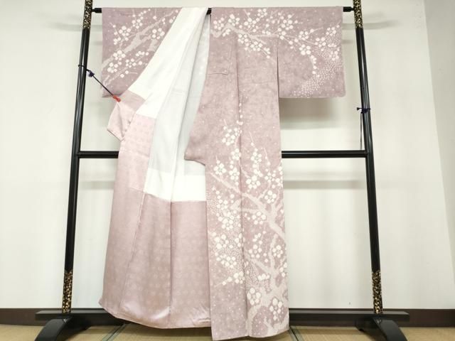 平和屋着物●訪問着 絞り 枝花文 正絹 ♥ ud