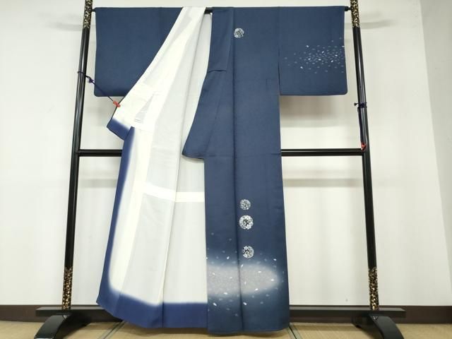 平和屋着物●訪問着 作家物 舞花丸文 暈し染め 金彩 正絹 ud