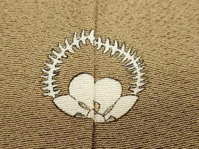  平和屋着物●上質な色無地 肥後煤竹色 正絹 ud 色無地 着物