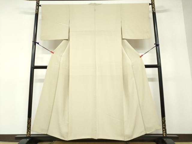 平和屋着物●上質な色無地 榛色 正絹 ud