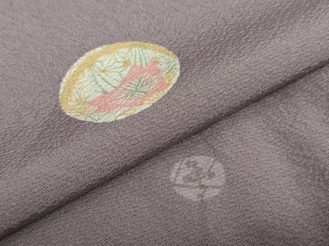  平和屋着物●上質な小紋 型染め 手毬草花文 正絹 ud 小紋 着物