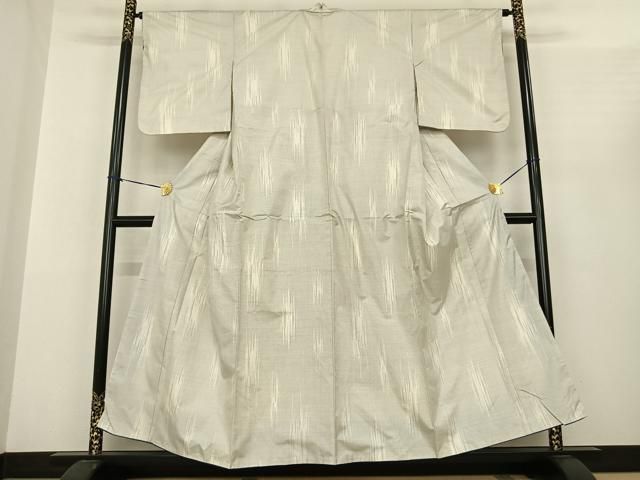 平和屋着物●本場大島紬 白大島 カタス7マルキ 霞文 正絹 fy