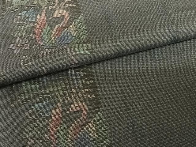 色紙花鳥文 正絹