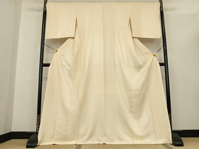 平和屋着物●上質な小紋 縞 ロング丈 正絹 fy