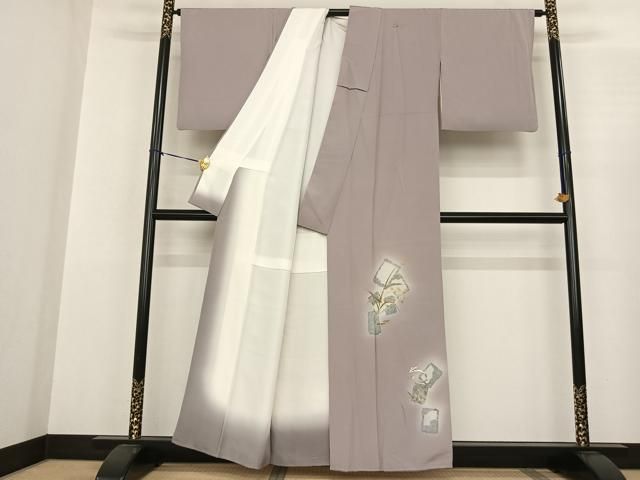 平和屋着物●訪問着 竹屋町刺繍 兎 色紙重ね文 暈し染め 金彩 金銀糸 正絹 fy