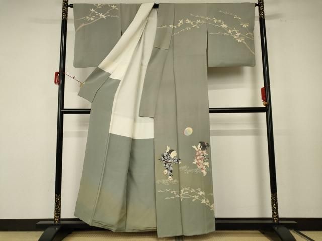 平和屋着物○十日町友禅作家 関口遼一 訪問着 童子遊び 暈し染め 正絹