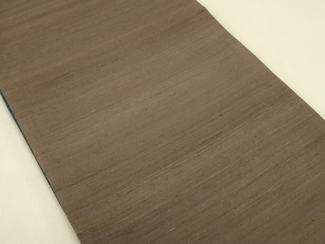  平和屋着物●両面 全通柄袋帯 紬地 霞文 正絹 op 袋帯 帯