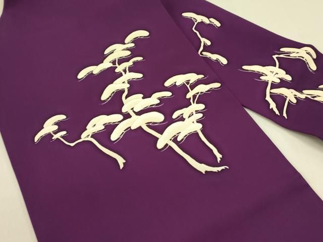 平和屋着物●塩瀬 九寸名古屋帯 枝松 金彩 正絹 op