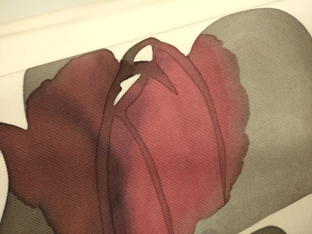 平和屋着物○日展染色作家 高久空木 ろうけつ染 塩瀬 九寸開き名古屋帯