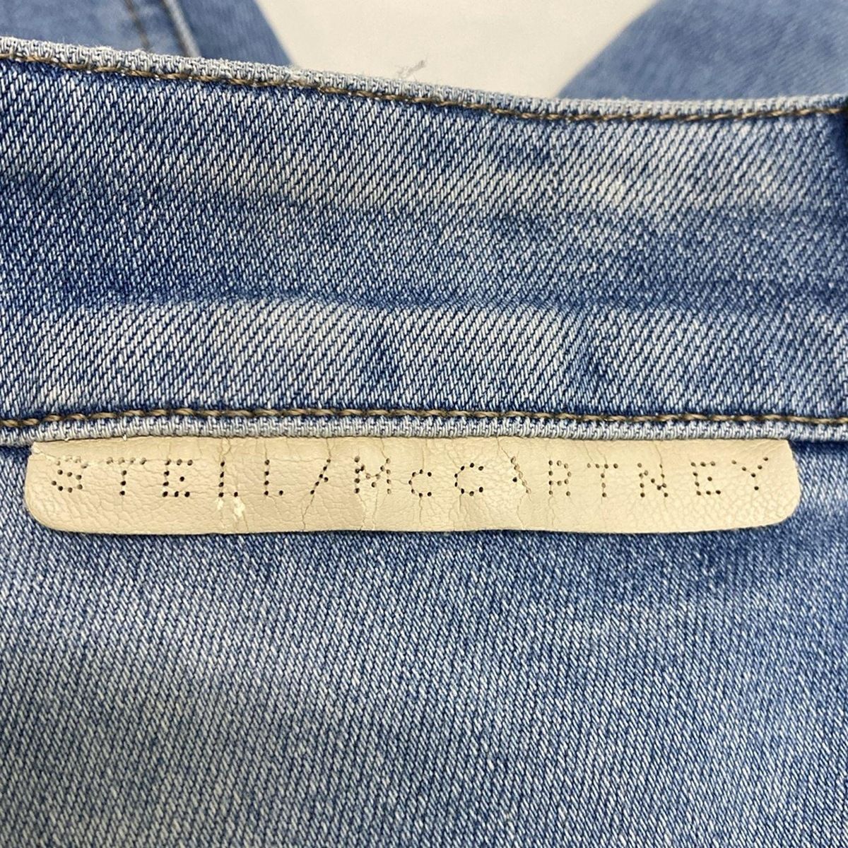  stellamccartney ステラマッカートニー ジーンズ サイズ25 XS レディース - ライトブルー×ブルー フルレングス|ダメージ加工 ストレートデニム デニム ジーンズ