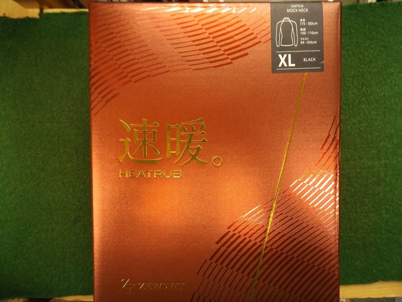 ZEROFIT HEARTRUB 速暖 モックネック XL ブラック イオンスポーツ ゼロフィット ヒートラブ ゴルフランキング シャツ 