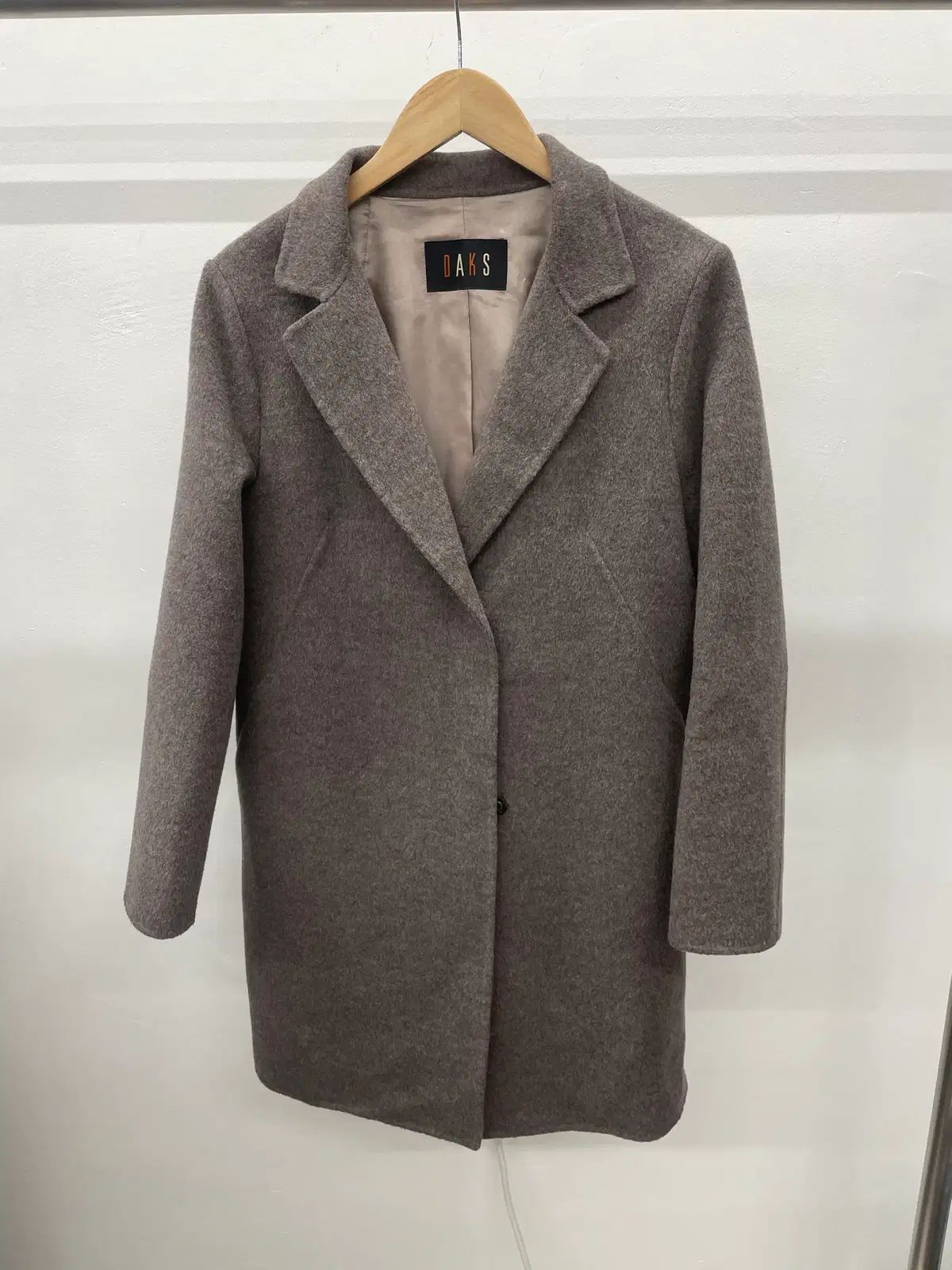 DAKS ダックス　コート　グレー　アンゴラ　チェック レディース) DAKS ダックス ウール カシミア アンゴラ コート 91-160