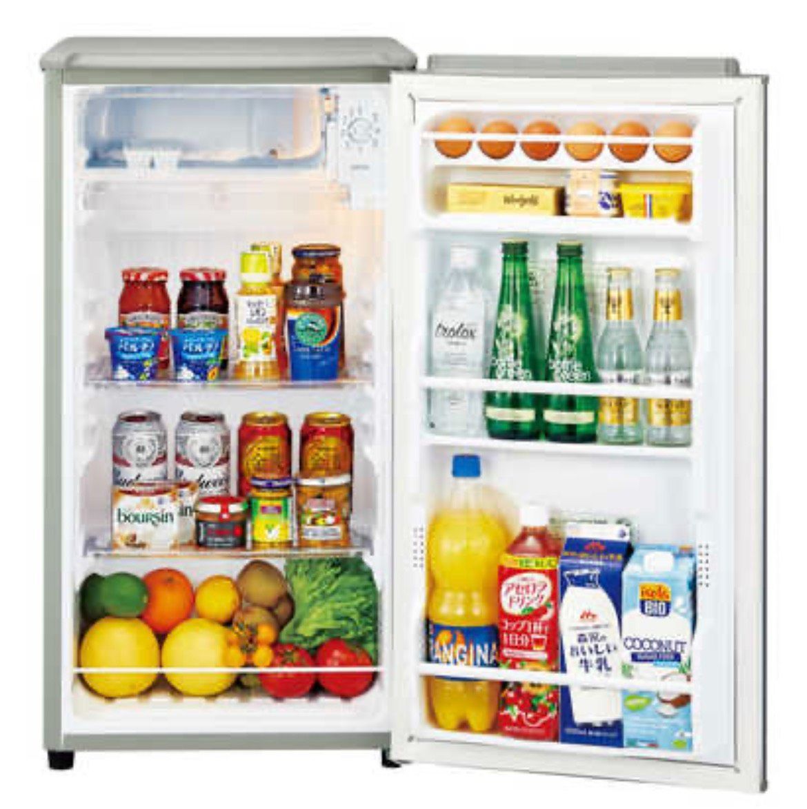 ２０２３年製 中古冷蔵庫1ドア/右開き　AQR-8K2(S)ブラッシュシルバー 2023年製】AQUA 75L 冷蔵庫 AQR-8K2(S) 1ドア 右開き 静音 - メルカリ