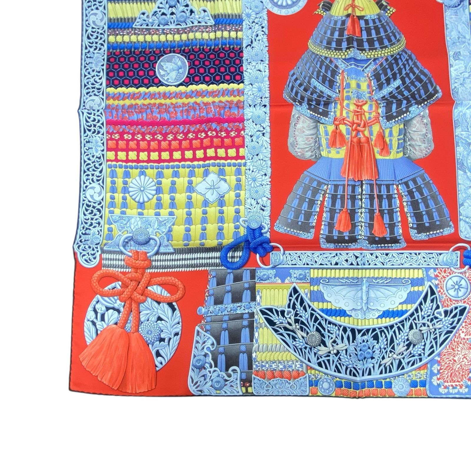 未使用品 HERMES エルメス 希少 カレ90 PARURES DE SAMOURAIS 侍の鎧兜