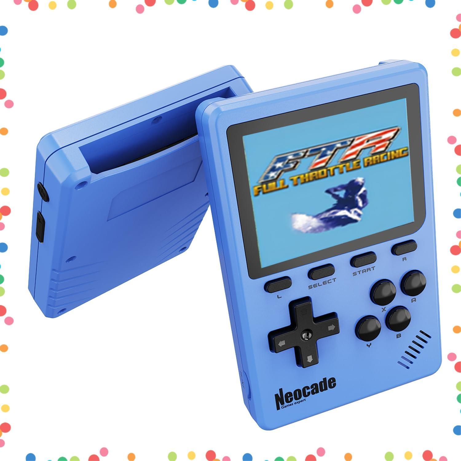 コンパクトサイズ 解像度320 x 240 IPSスクリーン 持ち運びに便利 3.0インチ 内蔵 40本 Piko公認レトロゲーム 贈り物 GBAカートリッジ互換 ゲームコンソール レトロ - ポケット ポータブルゲーム機 GBA用 ブルー ゲーム機