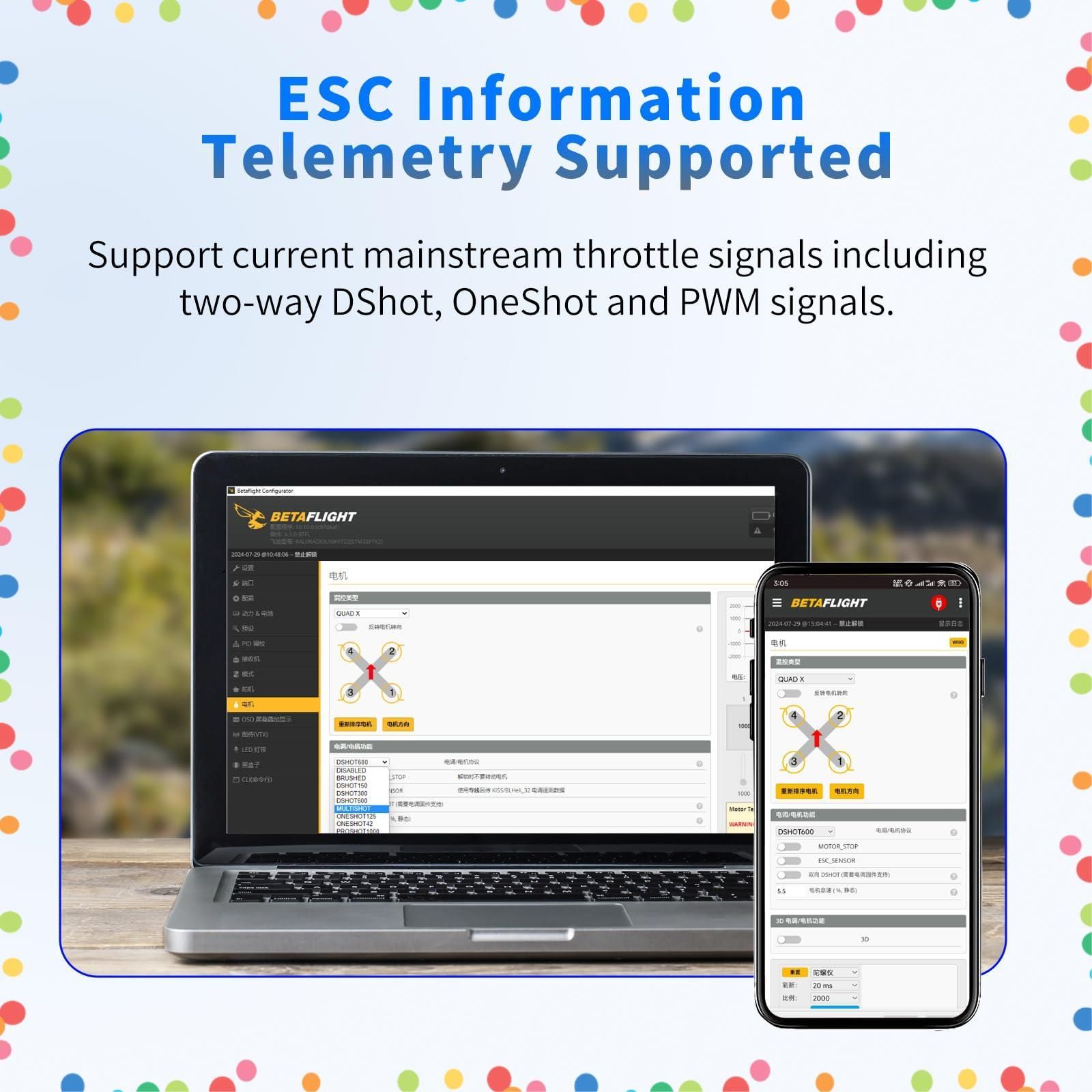 ESCボード統合OSDモジュール付きフライトコントローラー 2