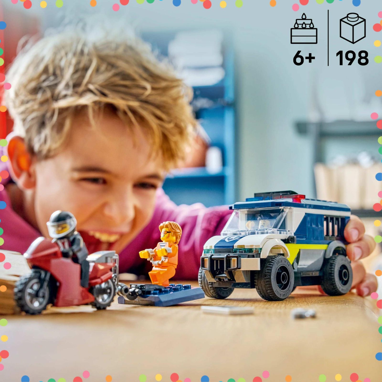 【特価商品】知育 男の子 ブロック 女の子 子供 プレゼント 6歳 誕生日 7歳 8歳 玩具 9歳 おもちゃ 乗り物 車 ポリス護送車 ミニカー シティ インテリア オシャレ レゴ(LEGO) 60479