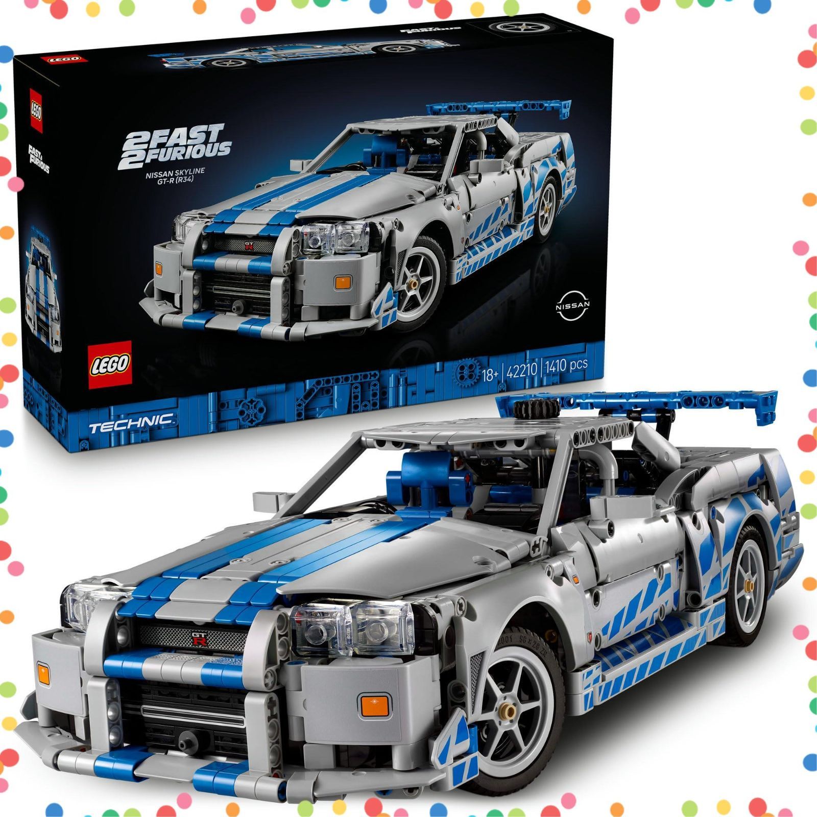 在庫処分 レゴ LEGO テクニック ワイルド スピード 日産スカイラインGT R 34 おもちゃ 玩具 プレゼント ブロック 男性 女性 乗り物 車 ミニカー 母 父 42210