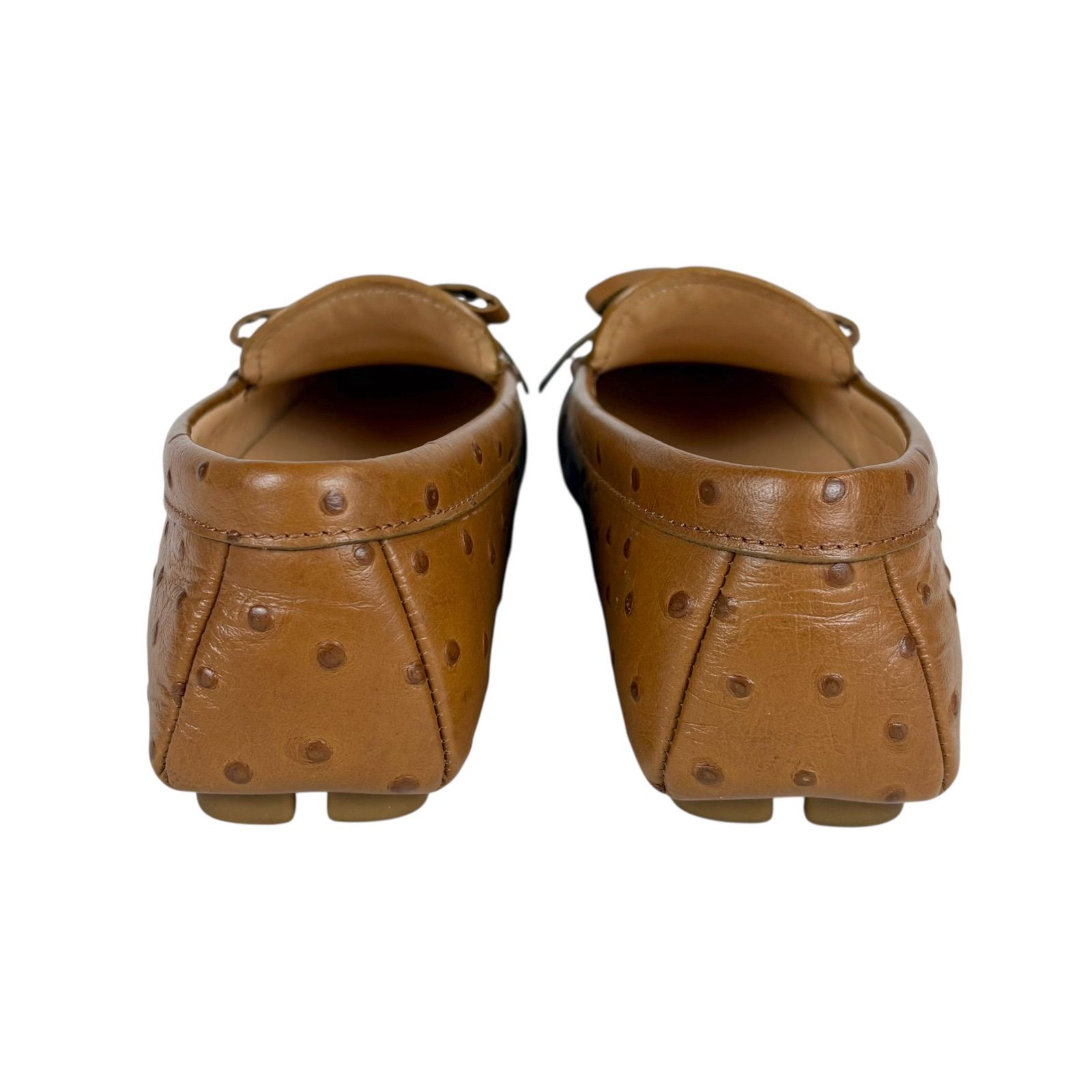 プラダ PRADA ドライビングシューズ ローファー オーストリッチ レザー