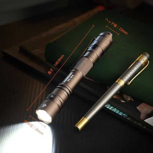 ACEBEAM TAC 2AA 懐中電灯 単三電池に対応 304メートル 超長距離 1400ルーメン 超高輝度 小型 ペンライト 電池監視 EDC ＆ 戦術デュアルモ ACEBEAM TAC 2AA 懐中電灯 単三電池に対応 304メートル 超長距離 1400