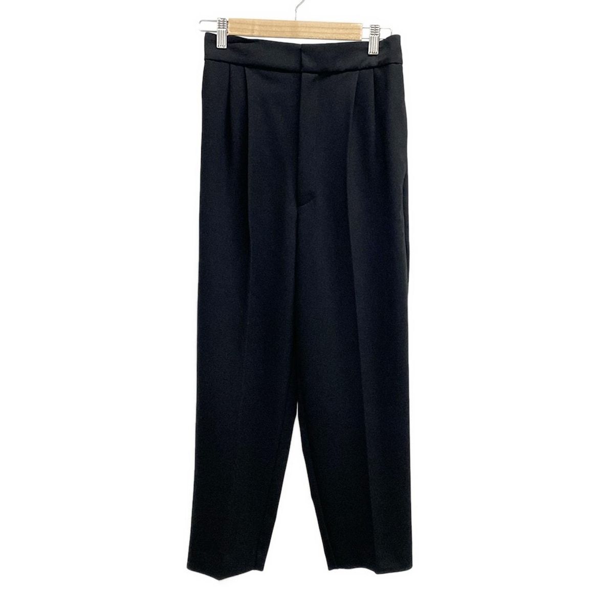 yori ヨリ パンツ サイズ38 M レディース - 黒 フルレングス|サスペンダー付き