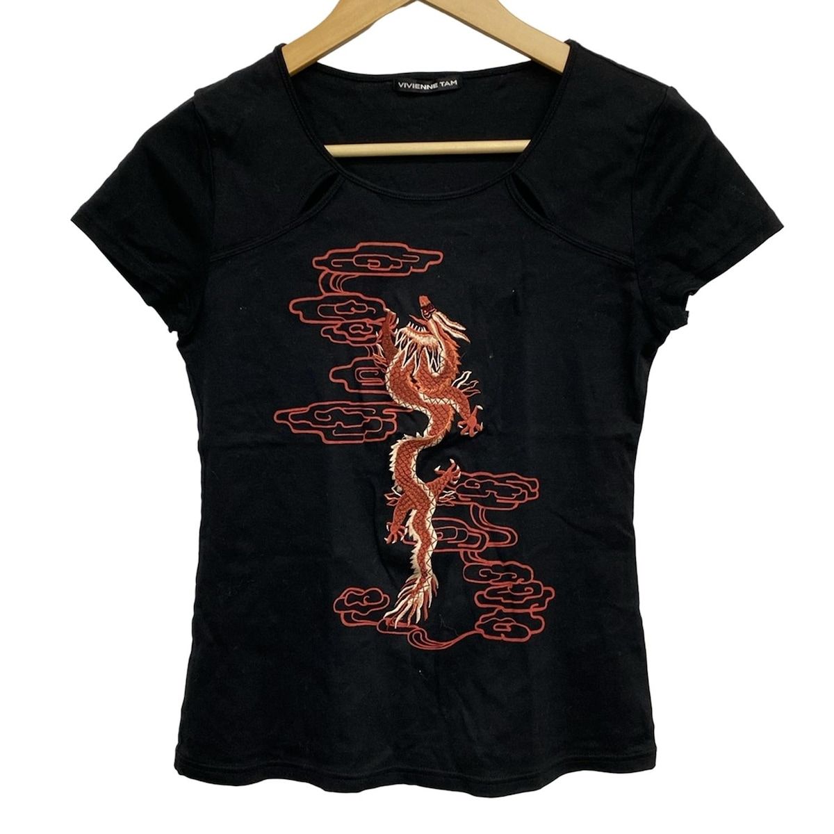ヴィヴィアンタム 半袖カットソー サイズ0 XS レディース - 黒×レッド