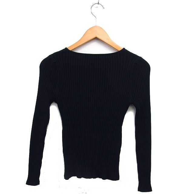 エムズグレイシー M'S GRACY リボン ニット カットソー リブ ボート