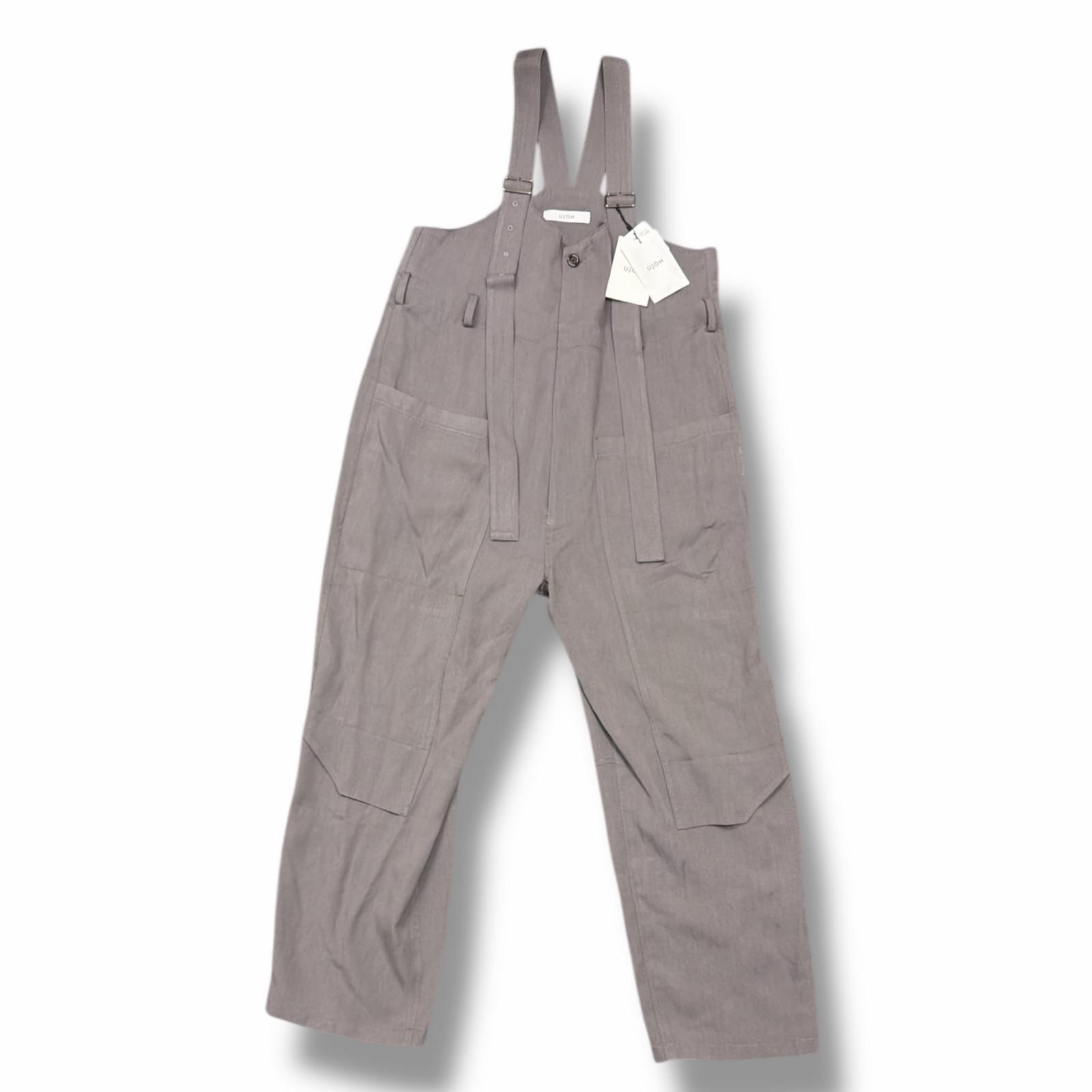 参考上代69300円 ♥ UJOH Suspenders PNT サスペンダーパンツ ウジョー U 742-P 08-901 グレー 3 4421 M