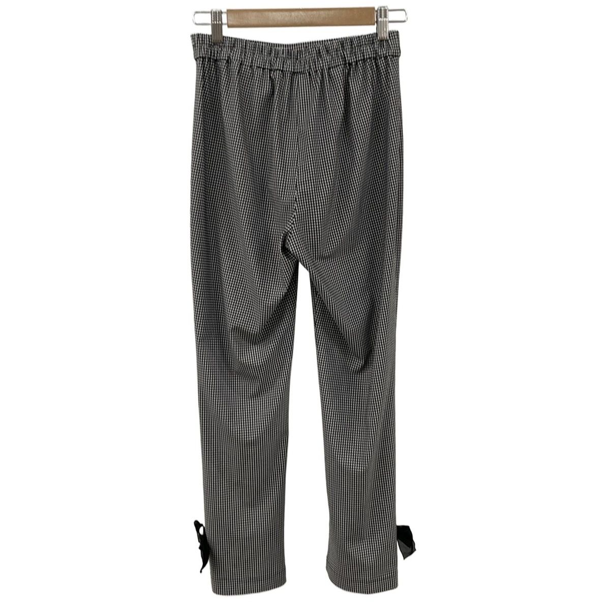 M S GRACY エムズグレイシー パンツ サイズ36 レディース - 黒×白 フルレングス|千鳥格子柄