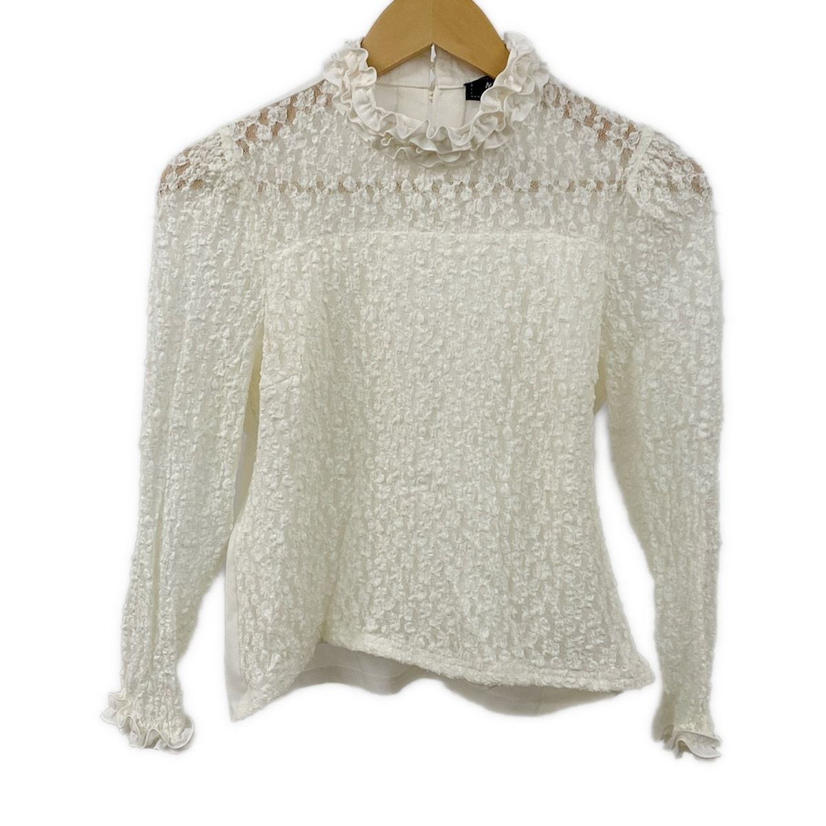 M S GRACY エムズグレイシー 長袖カットソー サイズ40 レディース - アイボリー フリル|レース