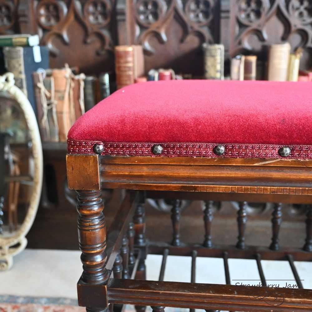 L3705-17 英国アンティーク ベンチ スツール ピアノスツール 収納