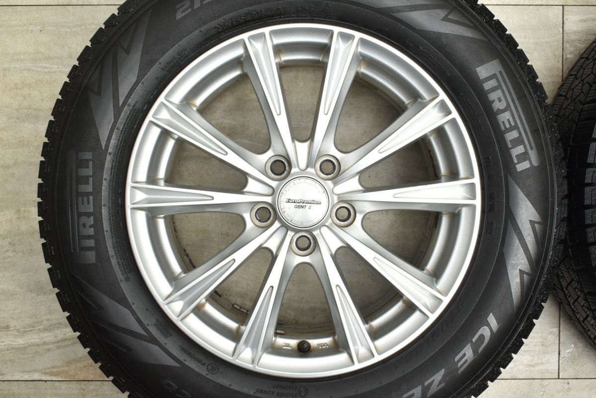 溝有りタイヤ ユーロ ム 16 in 6 5 J 52 PCD 108 アイスゼロアシンメトリコ 215 65 R ボルボ VOLVO V 60クロスカントリー XC 70