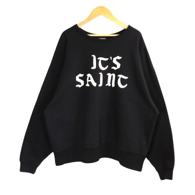 SAINT Mxxxxxx 24aw CREW SWT IT'S SAINT BLACK サイズXL SM-YS1-0000
