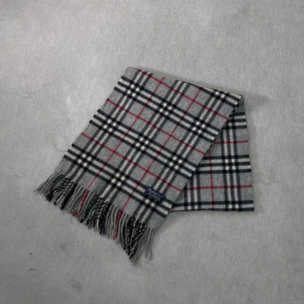 BURBERRY バーバリー ノヴァチェック ラムウール グレー マフラー