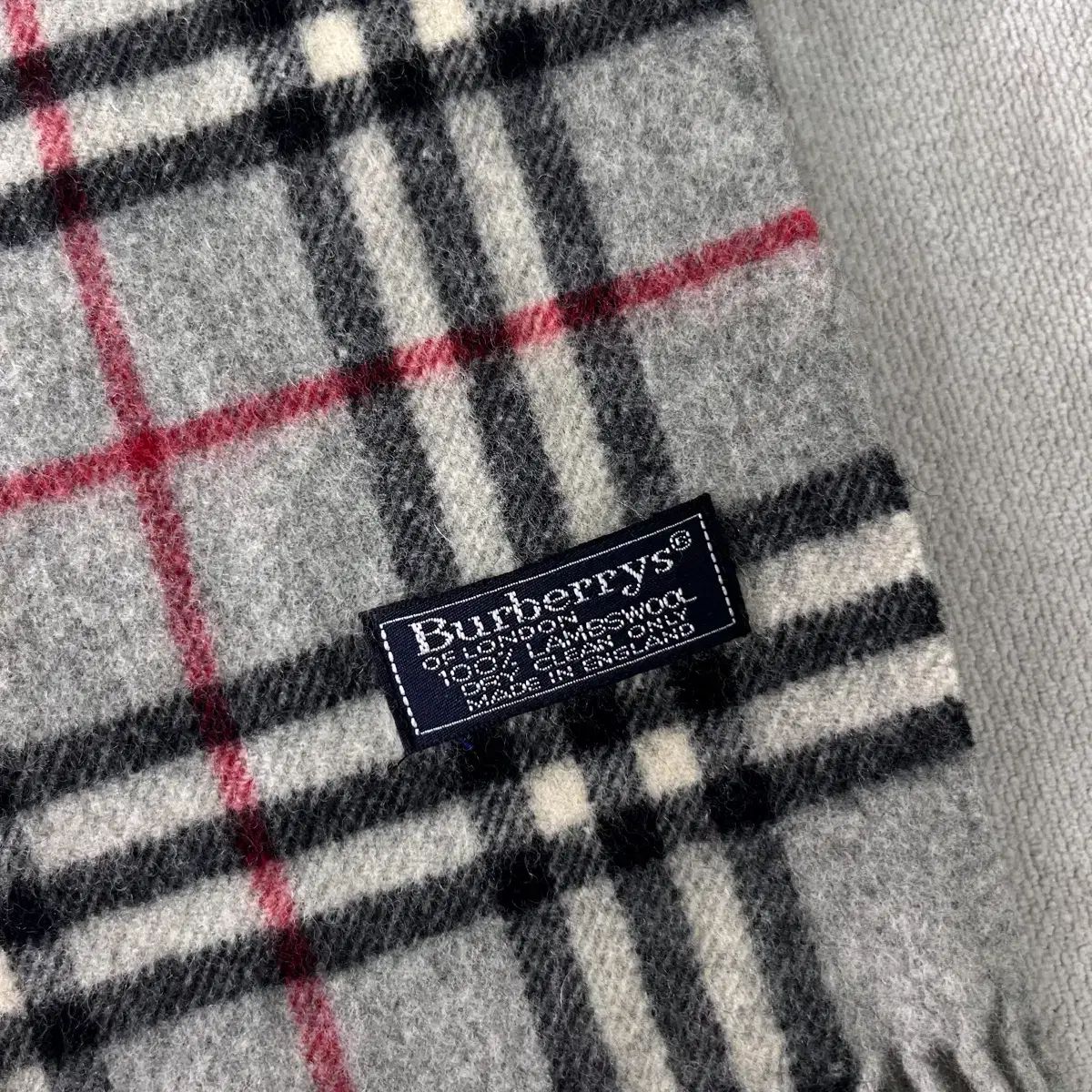  BURBERRY バーバリー ノヴァチェック ラムウール グレー マフラー マフラー 小物