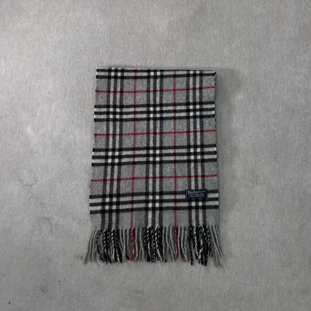 BURBERRY バーバリー ノヴァチェック ラムウール グレー マフラー