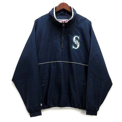 希少▲シアトルマリナーズ マジェスティック ナイロンジャケット ブルゾン XL Majestic SEATTLE MARINERS マジェスティック シアトル マリナーズ MLB
