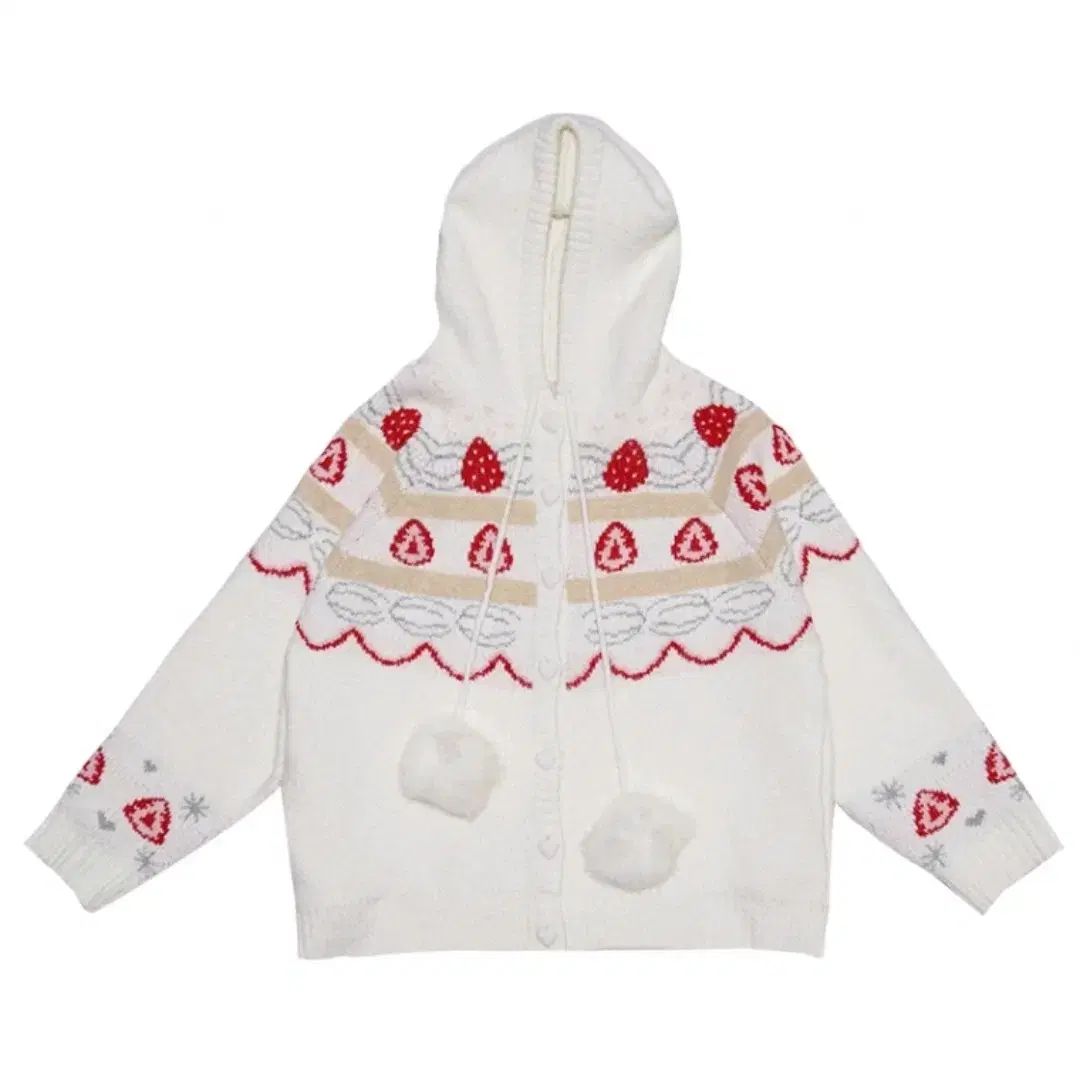 いちごケーキ ニト フード カーディガン