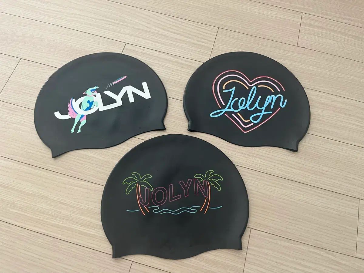 JOLYN Joelyn ブラック スイムキャップ 3 種 セット