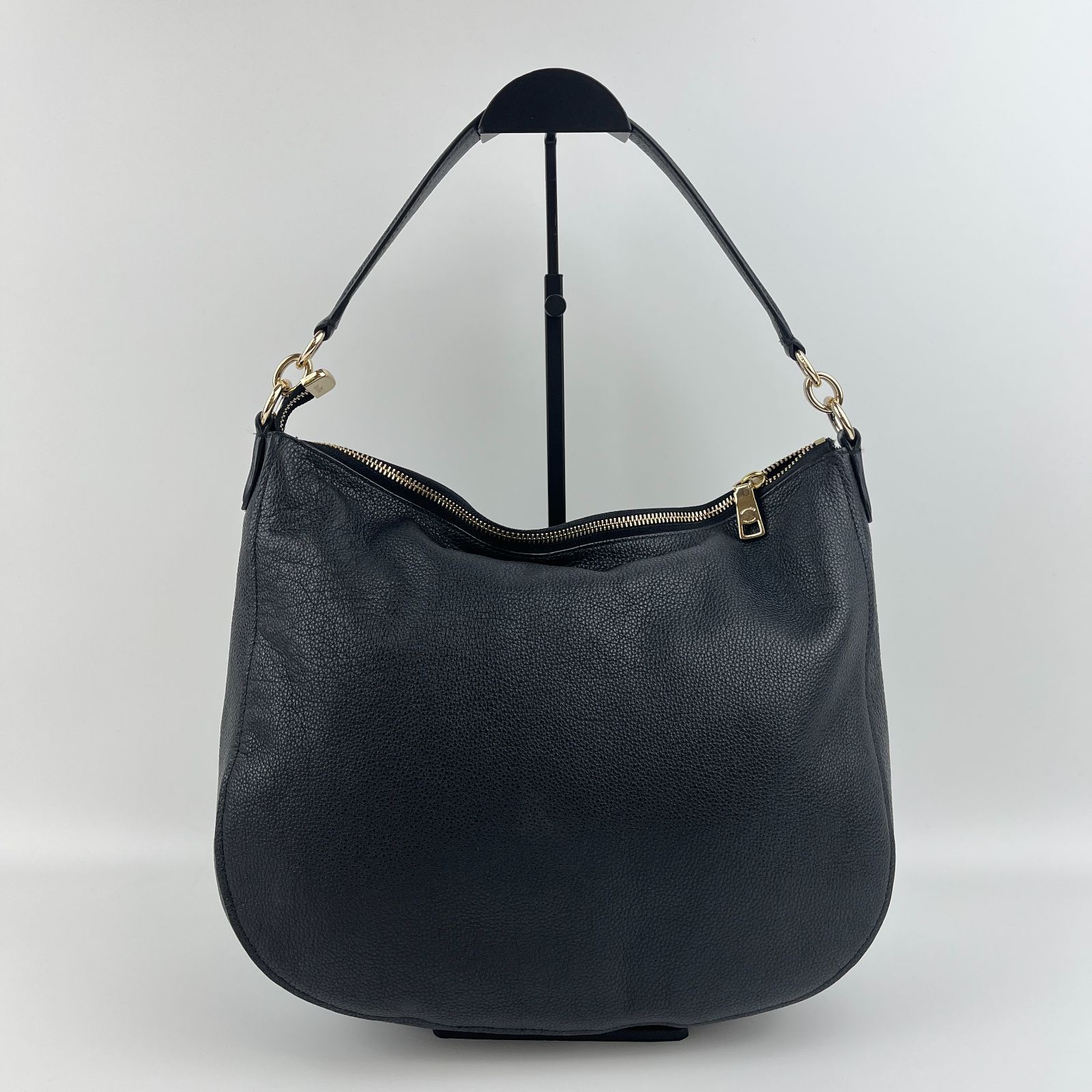 中古】COACH コーチ ショルダーバッグ ブラック レザー ヴィンテージ 