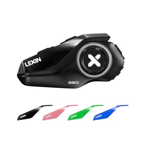 LEXIN G 2 P インカムバイク用 Bluetooth 5.1 6 riders同時接続インカム 4つオプション FMラジオ付き 最大通話距離1000 M バイク用インカム 13時間通話 Siri対応 IP 67防水 HI-FI音質 B 18 e 094 bf