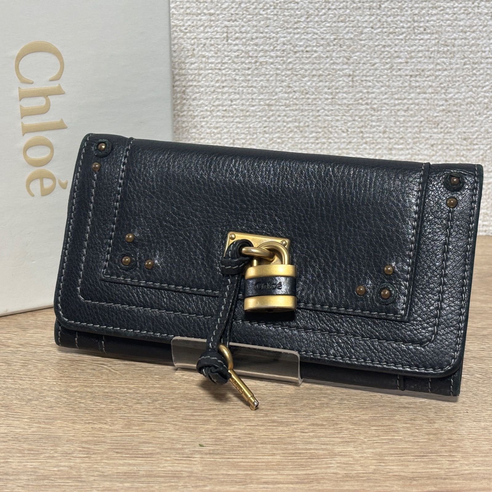 正規品 Chloé パディントン レザー 三つ折り財布 ブラック ゴールド金具 楽天市場】クロエ chloe 財布 三つ折り 財布 パディントン 3P0113
