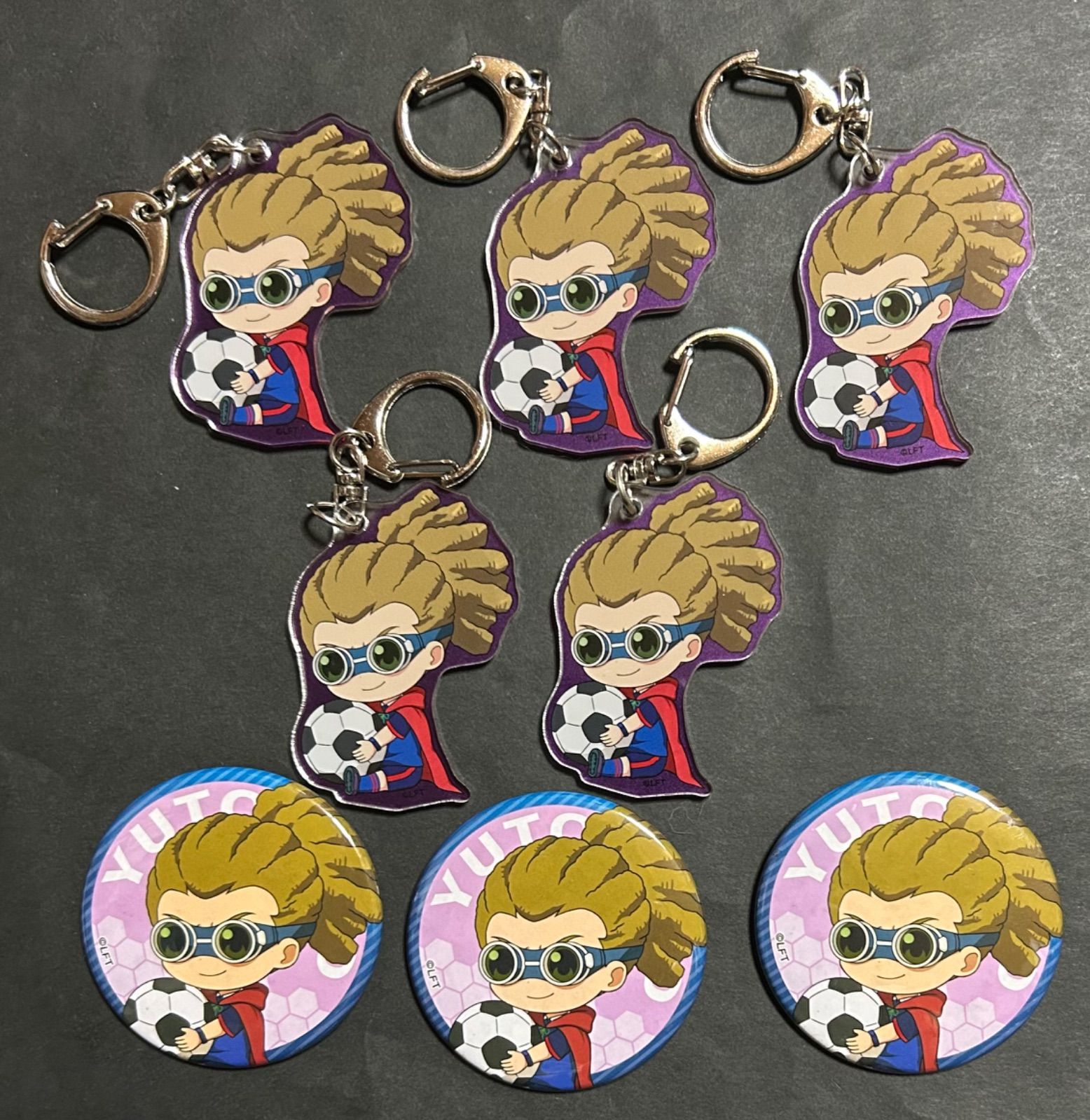 鬼道有人 イナズマイレブン ぎゅぎゅっと 缶バッジ アクリル