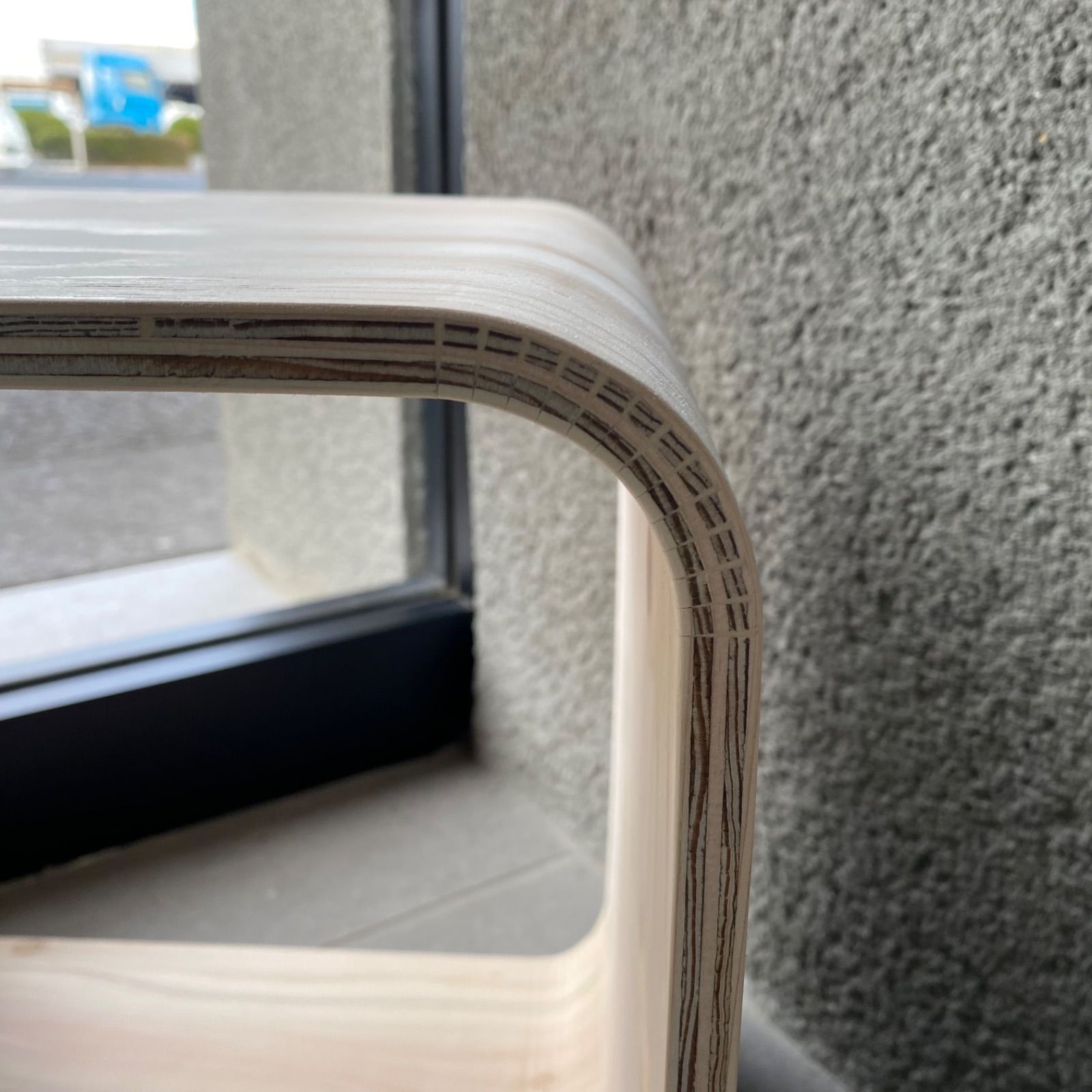 補修あり】 注文 R型シェルフ（角がない 合板 曲線 カーブ 大き目